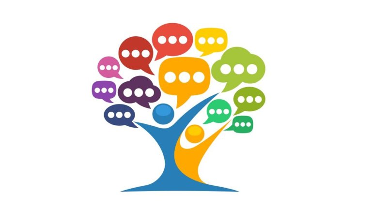 visuel sous forme de bulles de dialogue - image illustrative